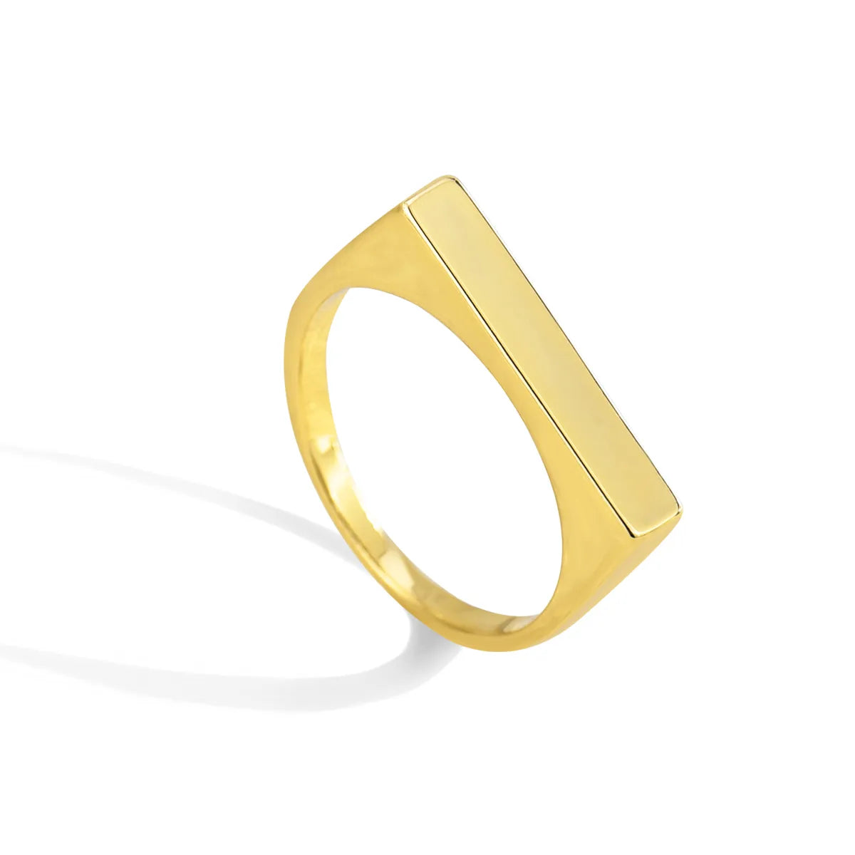 Copper 18K Gold Plated Simple Style Solid Color Rings