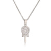 Copper 18K Gold Plated White Gold Plated Cute Sweet Commute Plating Inlay Lollipop Zircon Pendant Necklace