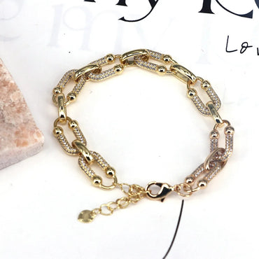 Copper 18K Gold Solid Color Bracelets