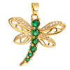 Copper Animal Zodiac Microinlaid 18K Goldplated Jewelry Dragonfly Pendant For Women