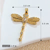 Copper Animal Zodiac Microinlaid 18K Goldplated Jewelry Dragonfly Pendant For Women