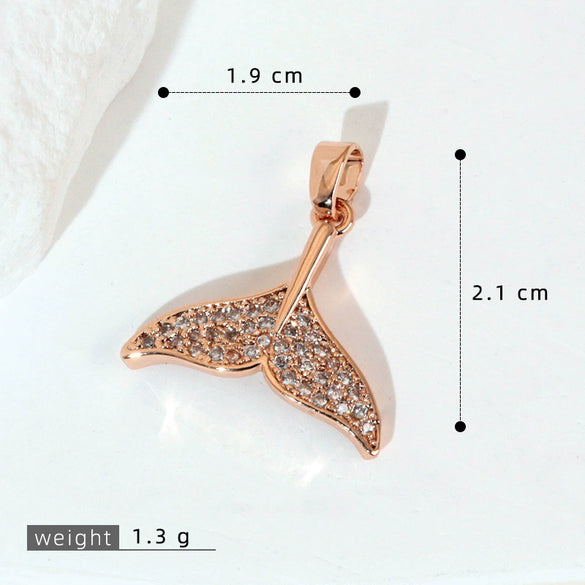Copper Animal Zodiac Shape Minimalist Diamond Pendant Necklace And Earrings Accessories