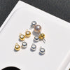 Copper Ball Ear Plug And Stud Handmade Jewelry With 14K Gold Electroplated Treatment