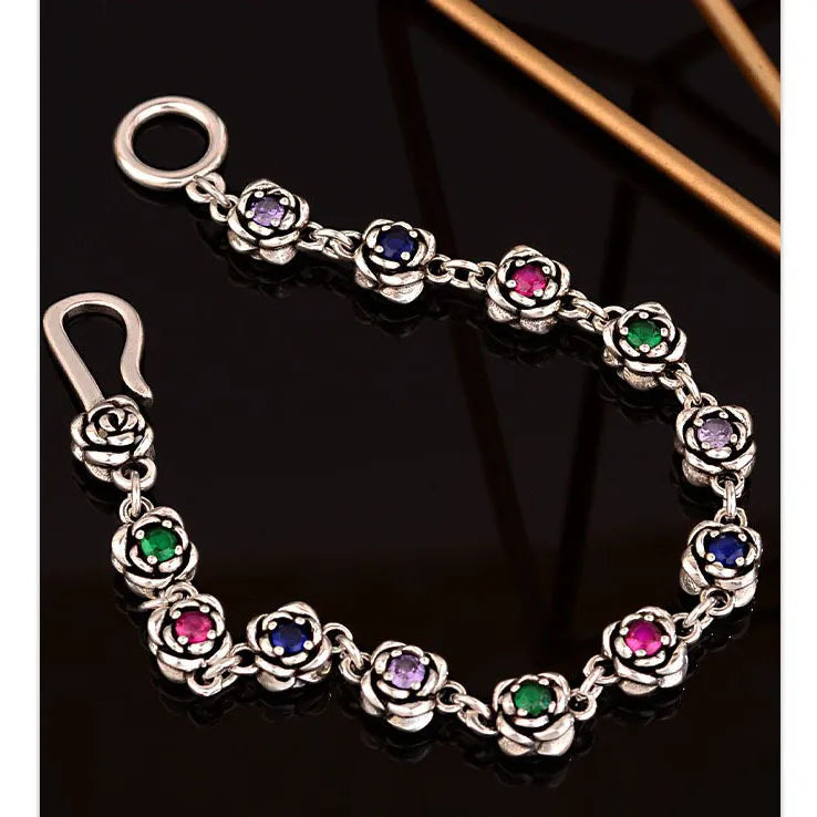 Copper Basic Modern Style Classic Style Inlay Flower Zircon Bracelets Necklace