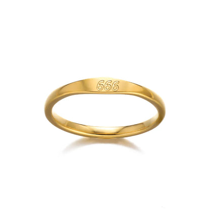 Copper Basic Modern Style Classic Style Plating Number Solid Color Rings