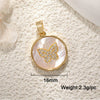 Copper Bee Butterfly Dragonfly Owl Dripping Oil Style Necklace Pendant Diy Accessories With Zircon Abalone Shellfish White Shellfish