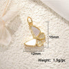 Copper Bee Butterfly Dragonfly Owl Dripping Oil Style Necklace Pendant Diy Accessories With Zircon Abalone Shellfish White Shellfish