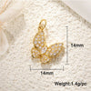 Copper Bee Butterfly Dragonfly Owl Dripping Oil Style Necklace Pendant Diy Accessories With Zircon Abalone Shellfish White Shellfish