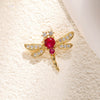 Copper Bee Butterfly Dragonfly Owl Dripping Oil Style Necklace Pendant Diy Accessories With Zircon Abalone Shellfish White Shellfish
