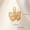 Copper Bee Butterfly Dragonfly Owl Dripping Oil Style Necklace Pendant Diy Accessories With Zircon Abalone Shellfish White Shellfish
