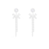 Copper Bow Earrings Inlaid Zircon Light Luxury Highend Elegant Niche Design