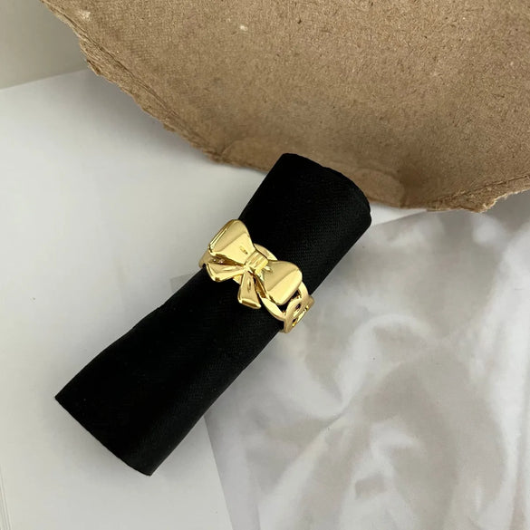 Copper Bow Knot Open Rings