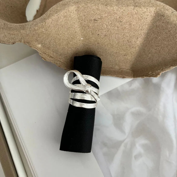 Copper Bow Knot Open Rings