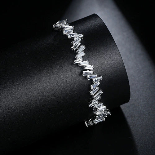 Copper Bracelet Brass Zircon Bracelet Crystal Adjustable Allmatch New Jewelry