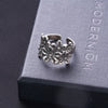 Copper Brass Silver Plated Plating Round Flower Zircon Open Rings