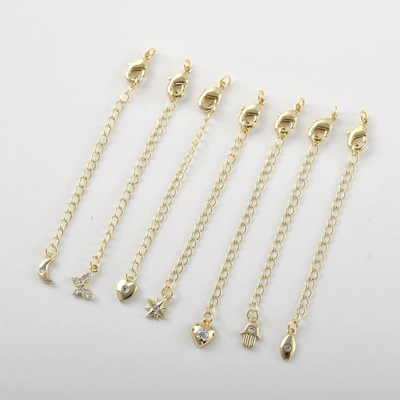Copper Butterfly Starburst Lobster Clasp Tail Chain Long Chain Jewelry Accessories 14K Gold Electroplated