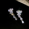 Copper Butterfly Tassel Earrings And Necklace Set With Set With Diamonds For Women High End Fashion Clavicle Chain Accessories