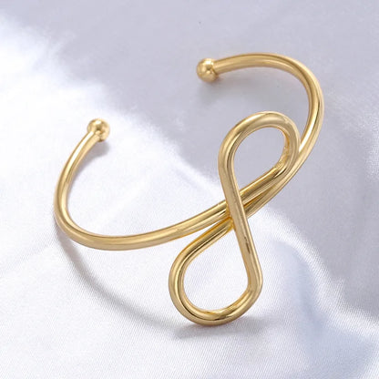 Copper Casual Elegant Simple Style Bow Knot Bangle