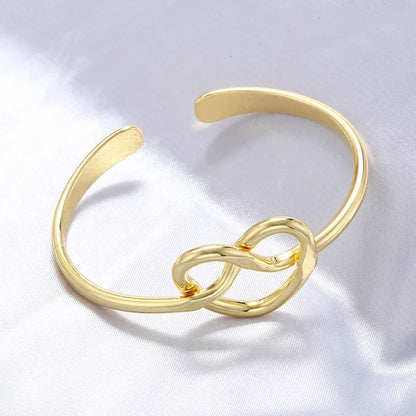 Copper Casual Elegant Simple Style Bow Knot Bangle