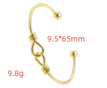 Copper Casual Elegant Simple Style Bow Knot Bangle