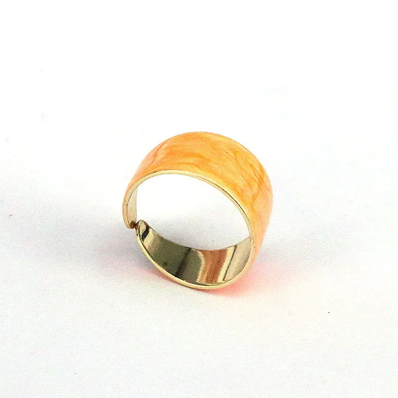 Copper Casual Simple Style Enamel Plating Geometric Open Rings