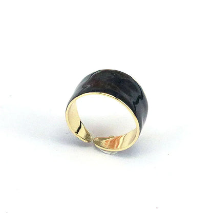 Copper Casual Simple Style Enamel Plating Geometric Open Rings