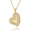 Copper Chain Heart Shape Pendant Necklace