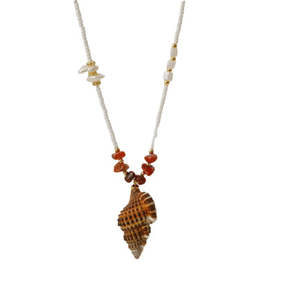 Copper Conch Shell Pendant Necklace