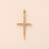 Copper Cross Pendant Jewelry Accessories With Microinlaid Zircon Electroplating Geometric Ushaped Design