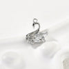 Copper Cygnet Pendant Jewelry Accessories Electroplated Hand Made With Sweet Powder Zirconium