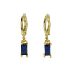 Copper December Birthstone Earrings With Ladder Square Rectangular Shape Electroplated For Women Elegant Fashion Allmatch