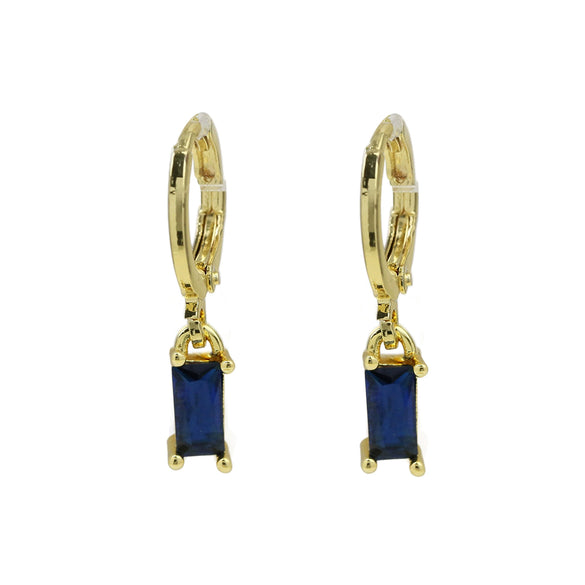 Copper December Birthstone Earrings With Ladder Square Rectangular Shape Electroplated For Women Elegant Fashion Allmatch