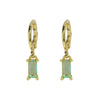 Copper December Birthstone Earrings With Ladder Square Rectangular Shape Electroplated For Women Elegant Fashion Allmatch