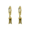 Copper December Birthstone Earrings With Ladder Square Rectangular Shape Electroplated For Women Elegant Fashion Allmatch