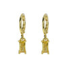 Copper December Birthstone Earrings With Ladder Square Rectangular Shape Electroplated For Women Elegant Fashion Allmatch