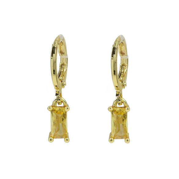 Copper December Birthstone Earrings With Ladder Square Rectangular Shape Electroplated For Women Elegant Fashion Allmatch