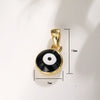 Copper Devil's Eye Necklace Pendant With Double Hole Electroplated Diy Accessories