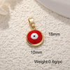 Copper Devil's Eye Necklace Pendant With Double Hole Electroplated Diy Accessories