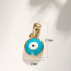 Copper Devil's Eye Necklace Pendant With Double Hole Electroplated Diy Accessories