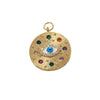 Copper Devil's Eye Necklace Pendant With Double Hole Electroplated Diy Accessories