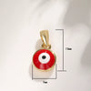 Copper Devil's Eye Necklace Pendant With Double Hole Electroplated Diy Accessories