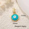 Copper Devil's Eye Necklace Pendant With Double Hole Electroplated Diy Accessories