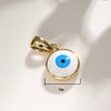 Copper Devil's Eye Necklace Pendant With Double Hole Electroplated Diy Accessories