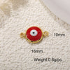 Copper Devil's Eye Necklace Pendant With Double Hole Electroplated Diy Accessories
