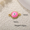 Copper Devil's Eye Necklace Pendant With Double Hole Electroplated Diy Accessories
