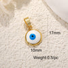 Copper Devil's Eye Necklace Pendant With Double Hole Electroplated Diy Accessories