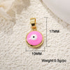 Copper Devil's Eye Necklace Pendant With Double Hole Electroplated Diy Accessories