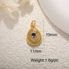 Copper Devil's Eye Necklace Pendant With Double Hole Electroplated Diy Accessories