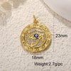 Copper Devil's Eye Necklace Pendant With Double Hole Electroplated Diy Accessories
