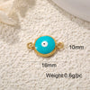 Copper Devil's Eye Necklace Pendant With Double Hole Electroplated Diy Accessories